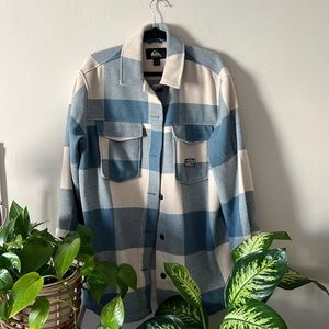 Quiksilver Women’s Blue Plaid Shacket